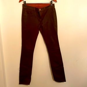 J Brand waxed denim jeans